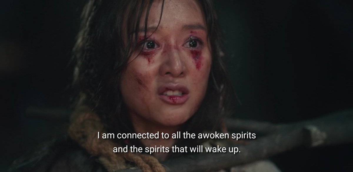 10. (YOW OKAY THIS SCENE IS REALLY ONE OF THE MOST GOOSEBUMP-WORTHY IN THE ENTIRE SERIES!!! A SCENE YOU SHOULDN& #39;T MISS!!!)-Tanya putting a curse on the people of Arthdal-The Great White Wolf approaching Tanya-Tanya putting a curse on Mugwang(Ep. 4)   #ArthdalChronicles