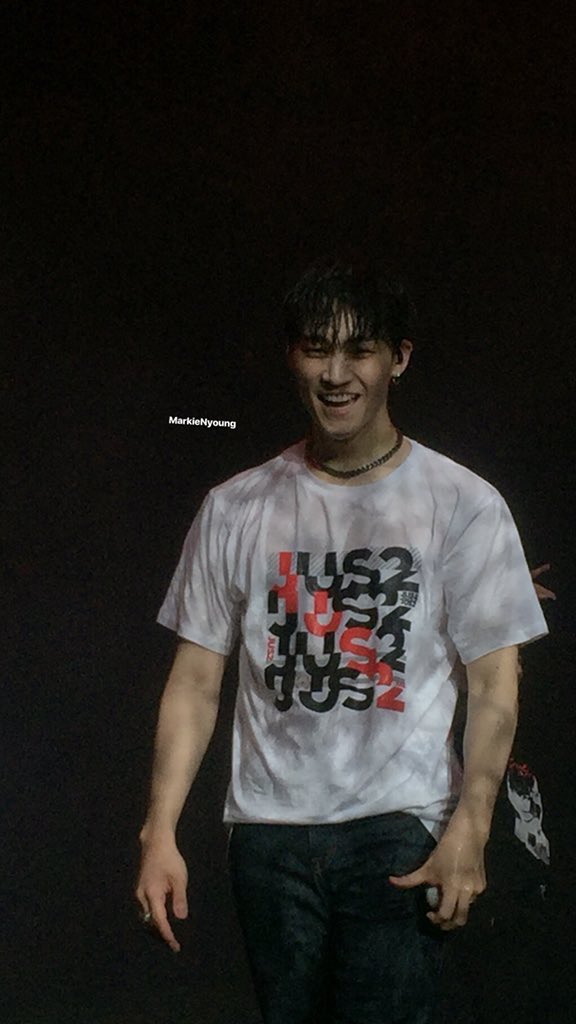 a wet jaebeom on stage is a happy jaebeom #got7    @got7official