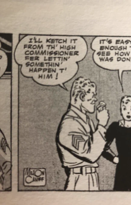 Caniff 1938 (I think) vs Caniff 1956
The confidence that he must've had after drawing comic strips every day for decades. 