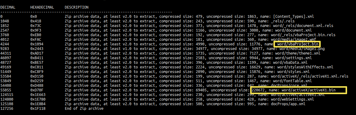 seguridadyredes's tweet image. sufactura_gracias

#binwalk -e sufactura_gracias.doc
#olevba --deobf --decode vbaProject.bin
#floss activeX1.bin

#CyberChef save file download.dat &amp;amp;&amp;amp; #ssma analyzer