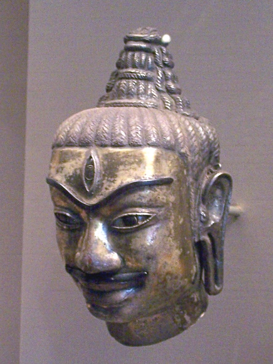Head of Lord Shiva made around year 800 by the Cham people. It is made of an alloy of Gold and Silver