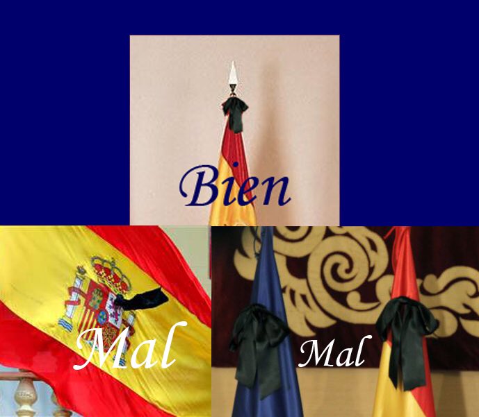 MasterEventsM's tweet image. 🔴Ja teniu al BOE el decret de dol oficial. És inèdit per la durada (10 dies) i pq dona instruccions tan per banderes exteriors com per interiors: amb crespó negre a la part alta del pal. 
💡Es concreta per evitar l’error recurrent de “punxar” les banderes #ProtocolOficial