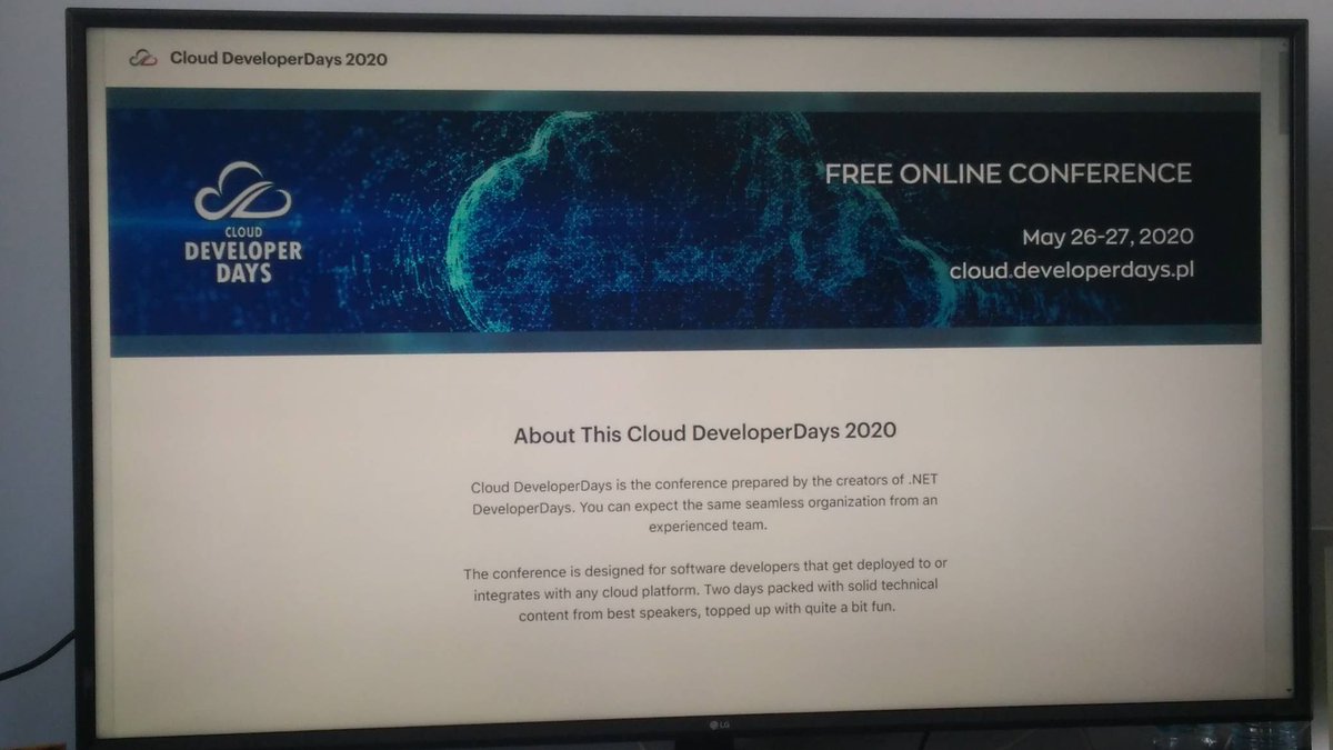 _programmergirl's tweet photo. Dotarłam dopiero na drugi dzień, ale jestem!
#cloudDD #cloudDeveloperDays https://t.co/zFRr1aU7NY