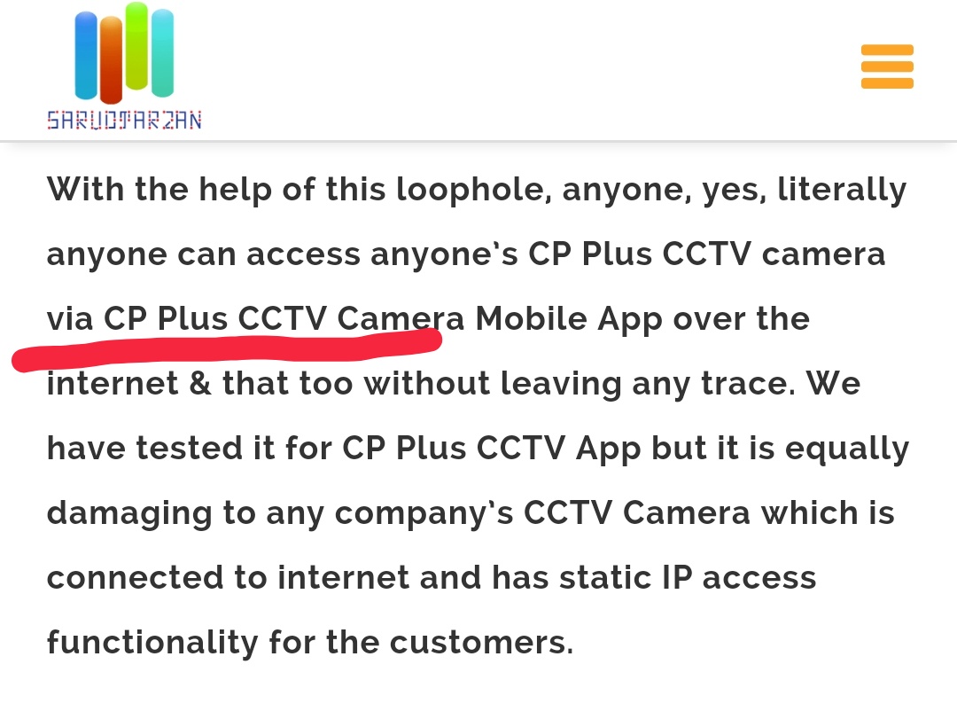 KrishnaGovind20's tweet image. Question mark on security if using #CPplusCCTV