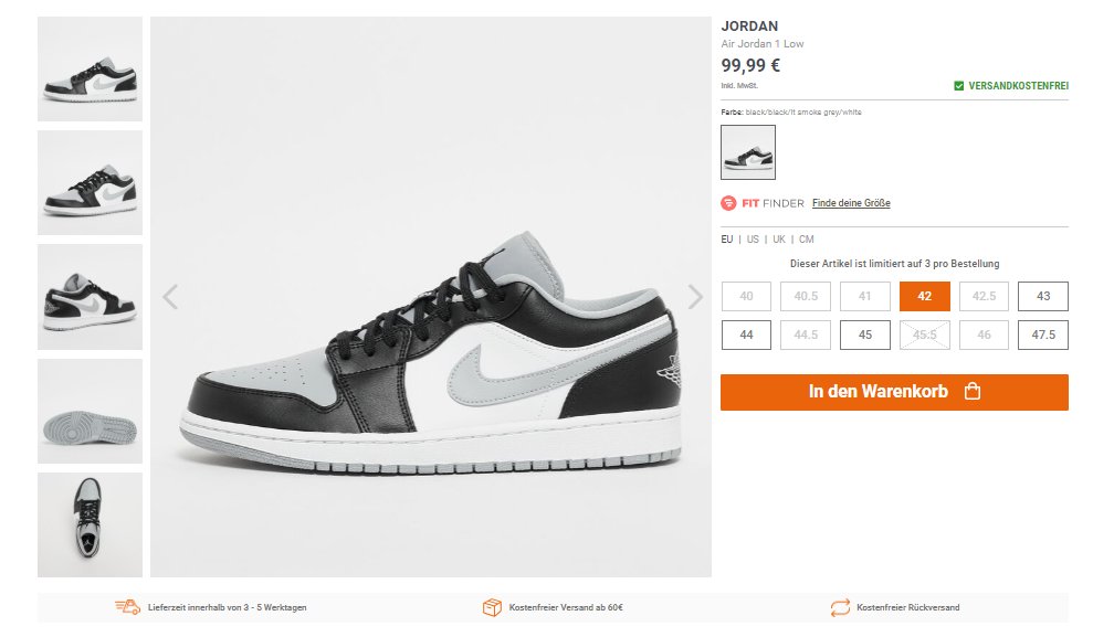 jordan 1 smoke grey snipes