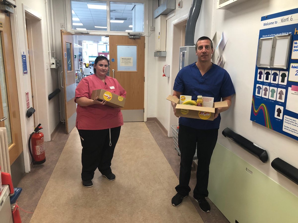 What a lovely and very welcome surprise, thank you for our boost boxes! <a href="/SaluteNHS/">SalutetheNHS</a>  <a href="/UHMBT/">MorecambeBayNHSTrust</a> 💙🌈💙