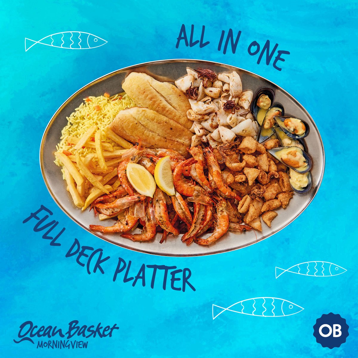 OBMorningview's tweet photo. It's everything you have ever dreamed of, on one plate! ๐คค๐
#OBMorningview #SayItWithSeafood #YourSeafoodDestination #Family #seafood #BigDeal #Delicious #FullDeckPlatter #AllInOne #yummy #Delicious https://t.co/lSXhqBUohu