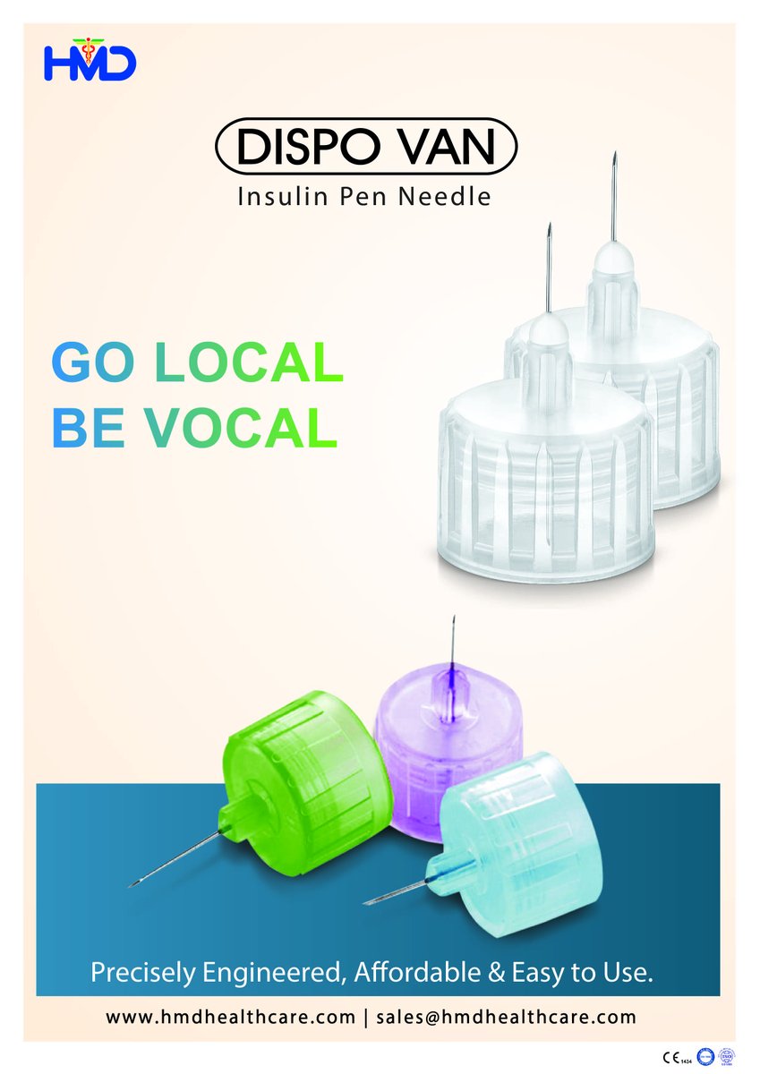 hmdhealthcare's tweet photo. #Dispovan insulin pen needle now available at your nearest medical store #HindustanSyringes #Dibeties “Help saving lives since 1959” #COVID19India #coronavirusinindia #VocalForLocal https://t.co/o7SLh2dZzr