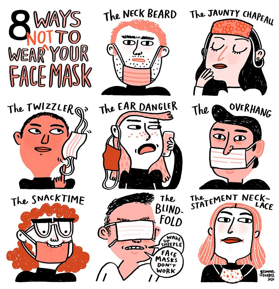 Adilah Auf Twitter 8 Ways Not To Wear Your Face Mask By Gemmacorrell