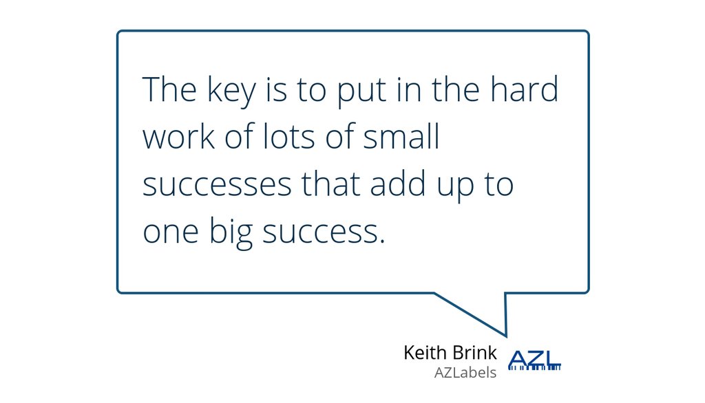 az_labels's tweet photo. "The key is to put in the hard work of lots of small successes that add up to one big success. " Read the full interview here: https://t.co/lrm5otrBN6 #AmazonSeller #FBA #Amazon #AZLabels https://t.co/afYG3vbrd5