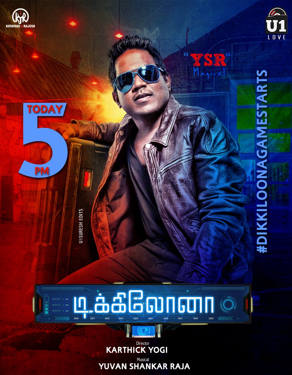 YUVANLOVE's tweet photo. #DikkiloonaFirstLooks ! Firstu, Secondu, Thirdu Looksu 
Wed - Thurs - Friday Varudhu Ready Ah? #DikkiloonaGameStarts Today At 5️⃣ PM 

@thisisysr Magical...
@irfanmalik83 @kjr_studios 
@iamsanthanam
@karthikyogitw
@KanchwalaShirin https://t.co/egBjzyBgrS