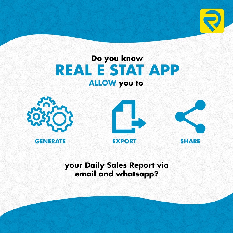 india_realestat's tweet photo. Real E stat allow you to Export and share DSR (Daily Sales Report) via E-mail and Whatsapp.
#RealEstat #RealEstate #CRM #Sales #Agent #Broker #Software #LeadManagement #DailySalesReport #Leads #Agents #Brokers #PropertyDealer
Download Now! https://t.co/hXHdYuxJuZ https://t.co/XfNsh7XYvr