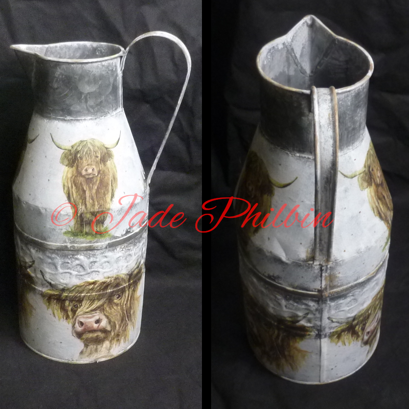Jade_Philbin's tweet photo. I have been #decoupaging some items for my parents living room. My mum asked for #stags and #highlandcows
Here is one of those beauties, what do you think.? It's a zinc jug planter.
#earlybirds #earlybiz #SmallBiz #uksmallbiz #womeninbiz #UKHashtags #tweeturbiz https://t.co/fDPZXAri6Z