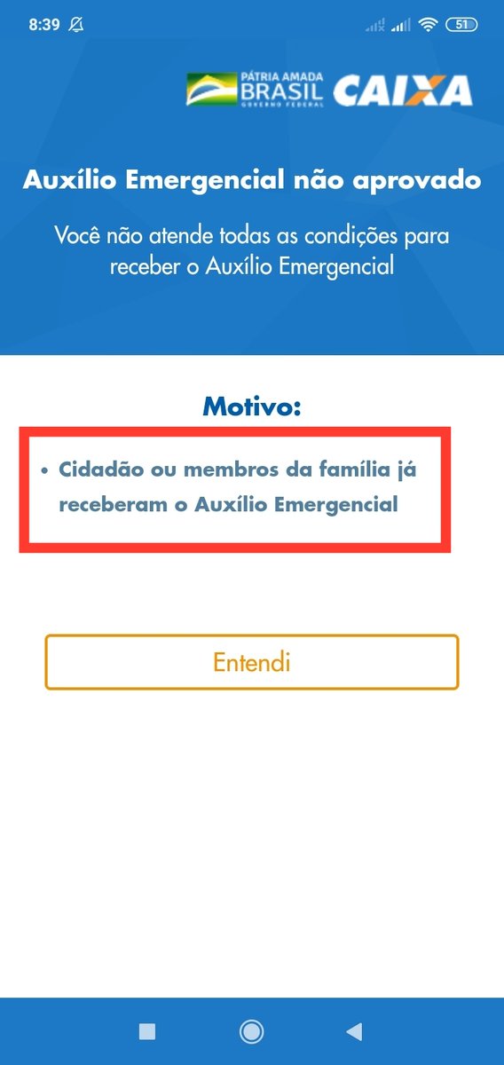 SuperMen171's tweet photo. Olha só a ANÁLISE de vocês, mesmo com todos os critérios estabelecidos por lei, ainda sim tive meu #AuxilioEmergencial NEGADO? me explica essa lógica de vocês @dataprev ... minha mãe é CADÚNICO e não estou no cadastro dela, pois voltei a morar com ela durante a pandemia. https://t.co/t3zsEh50IL