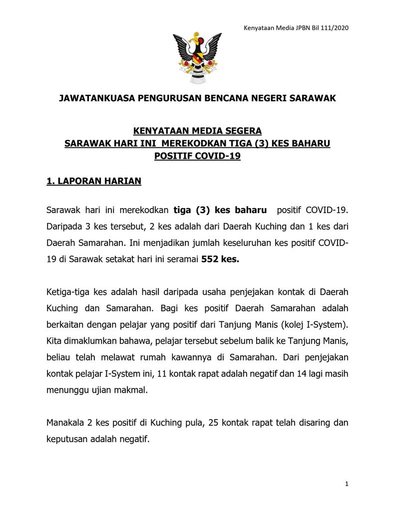 Jabatan Penerangan Negeri Sarawak Sur Twitter