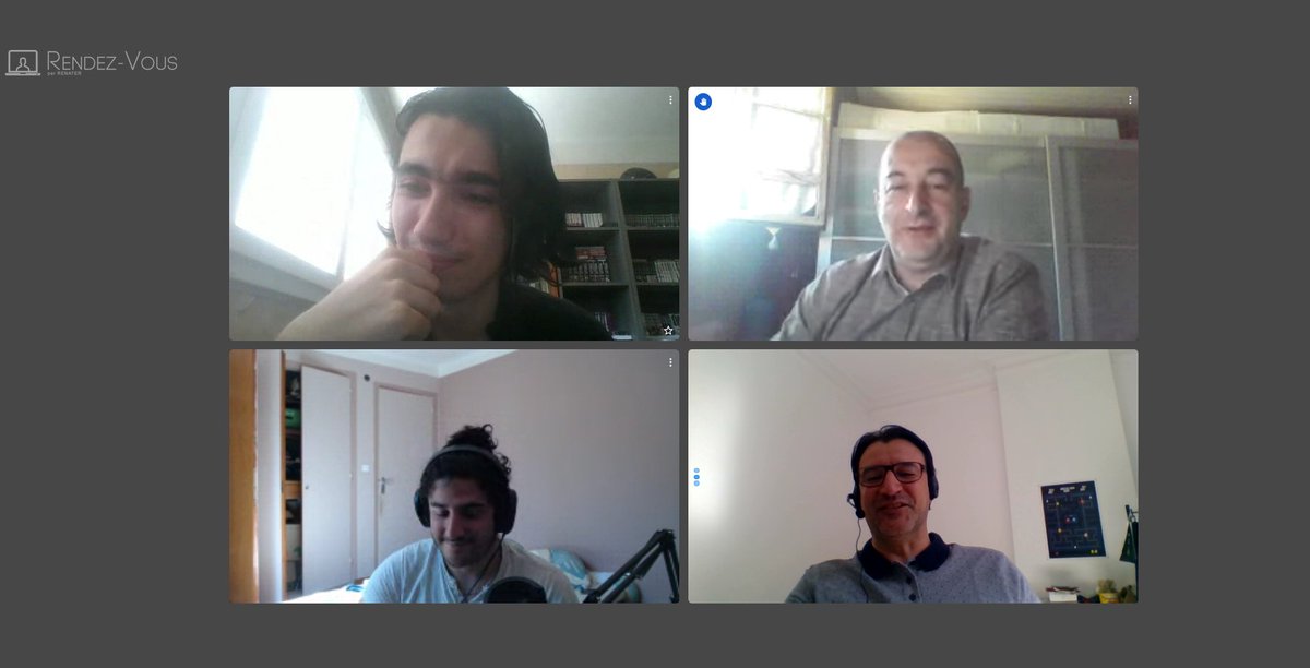 Café du matin @Amue_Com en compagnie de @RongeatD et nos deux stagiaires Lucas <a href="/DUT_MMi/">DUT_MMi</a> <a href="/Iutbeziers/">IUT de Béziers</a>  et Quentin @MtpManagement de l'<a href="/umontpellier/">Université de Montpellier</a>  #teletravail  😉