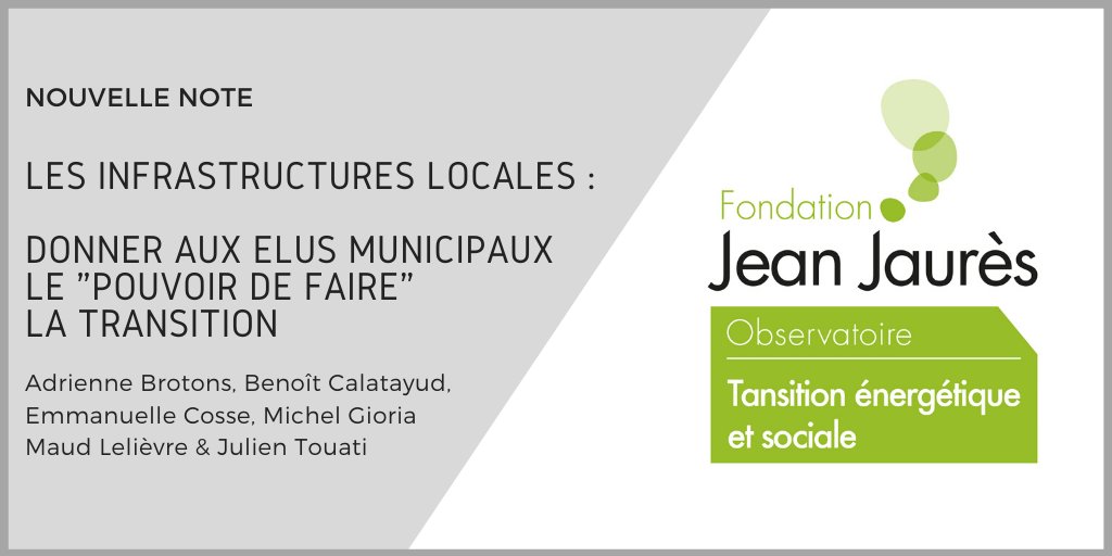 #Municipales2020 l 📝🗳️ L'Obs. de la transition énergétique et sociale de la Fondation plaide pour que le second tour des #municipales soit l’occasion de replacer la transition #écologique et sociale au cœur du débat politique ➡️ bit.ly/3gqcwoN
@AdrienneBrotons