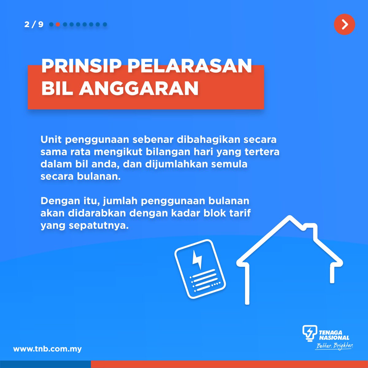 Tenaga_Nasional's tweet photo. Apa itu Bil Anggaran &amp; bezanya dengan Bil Caj Penggunaan Sebenar? Sepanjang tempoh PKP, Bil Anggaran menggantikan bacaan meter sebenar untuk keselamatan para pelanggan &amp; warga kerja kami. Berikut penjelasan cara pengiraan dari Bil Anggaran kepada Caj Penggunaan Sebenar. https://t.co/ZuaEt4cyfz