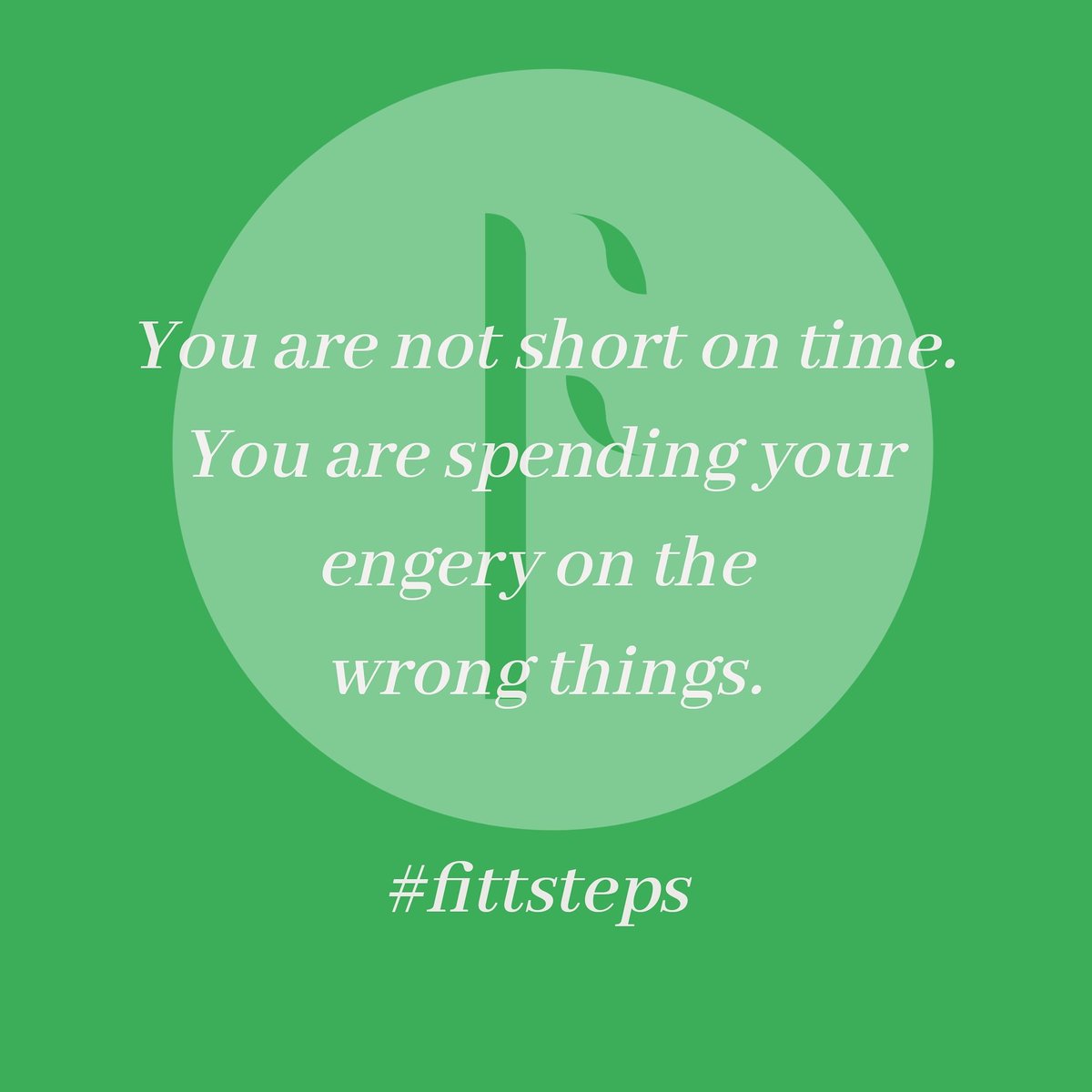 Are you wasting your time by putting your energy into the wrong things???
Your #health is your wealth now more than ever, spend your #energy wisely 💚