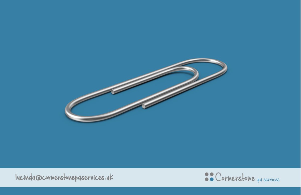 #PaperclipDay
Today is a day to celebrate the humble paperclip!!
Do you still use them or is all your documentation online?
I love to work paper free but occasionally use a paperclip or two!

#toolsofthetrade #freelancepa #admin #SmallBusinessSupport #TEAMMint #Northumberland
