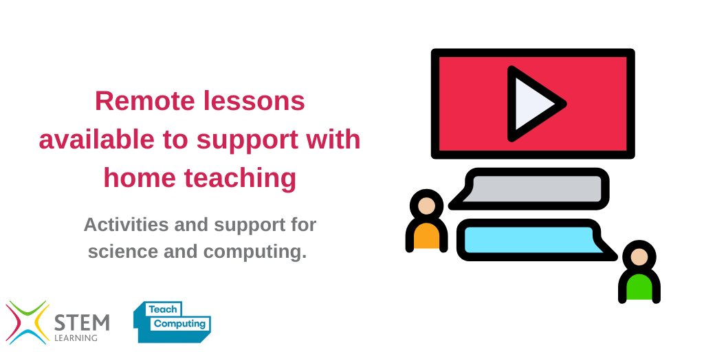 Explore remotely-delivered science and computing lessons for children aged 5-19 ✨

These lessons are completely free to access and are accompanied by live Q&amp;A sessions with subject experts.

New content is added weekly!

Find out more 👉 bit.ly/2TFiYyw <a href="/WeAreComputing/">National Centre for Computing Education</a>