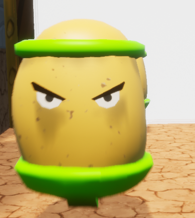anti_defense's tweet photo. Du nouveau dans les rangs du Chef Patate ;) La patate ceinture verte fait son apparition !!! 
#indiegame #angoulemejv #patate #jeuxvideo https://t.co/gxkud446mS