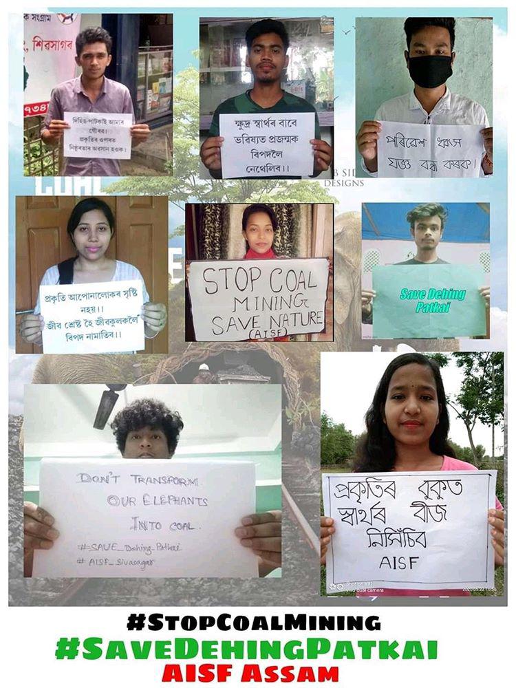 AISFofficial's tweet photo. #DehingPatkai in Assam which is among the few rainforests left in NorthEast,is under threat due to Government backed Coal-Mining. It is home to a number of species with high Biological importance.
Comrades of AISF Assam protested against this Coal Mining in the #AmazonOfTheEast. https://t.co/xFSVr1uAU9