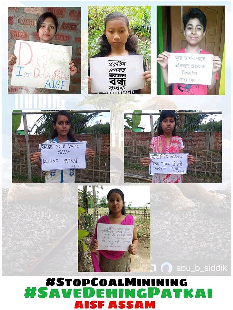 AISFofficial's tweet photo. #DehingPatkai in Assam which is among the few rainforests left in NorthEast,is under threat due to Government backed Coal-Mining. It is home to a number of species with high Biological importance.
Comrades of AISF Assam protested against this Coal Mining in the #AmazonOfTheEast. https://t.co/xFSVr1uAU9