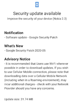 RaghavTechie's tweet image. Nokia 2.3 receiving May 2020 Security patch

#Nokia #Nokia2dot3
@NokiaMobile 
@NokiamobileIN 
@nokia