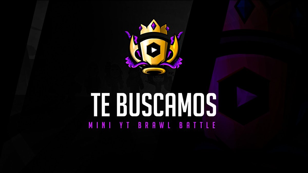 🏆Mini YT Brawl Battle🏆
💵 150€
🏅 64 Equipos.
Los 3 mejores jugaran el YT Brawl Battle con invitados especiales y mas de 800€ en premios. 
¿Eres creador de contenido y quieres participar? Mandanos un md con tu canal ya sea twitch o YT y te damos toda la informacion.