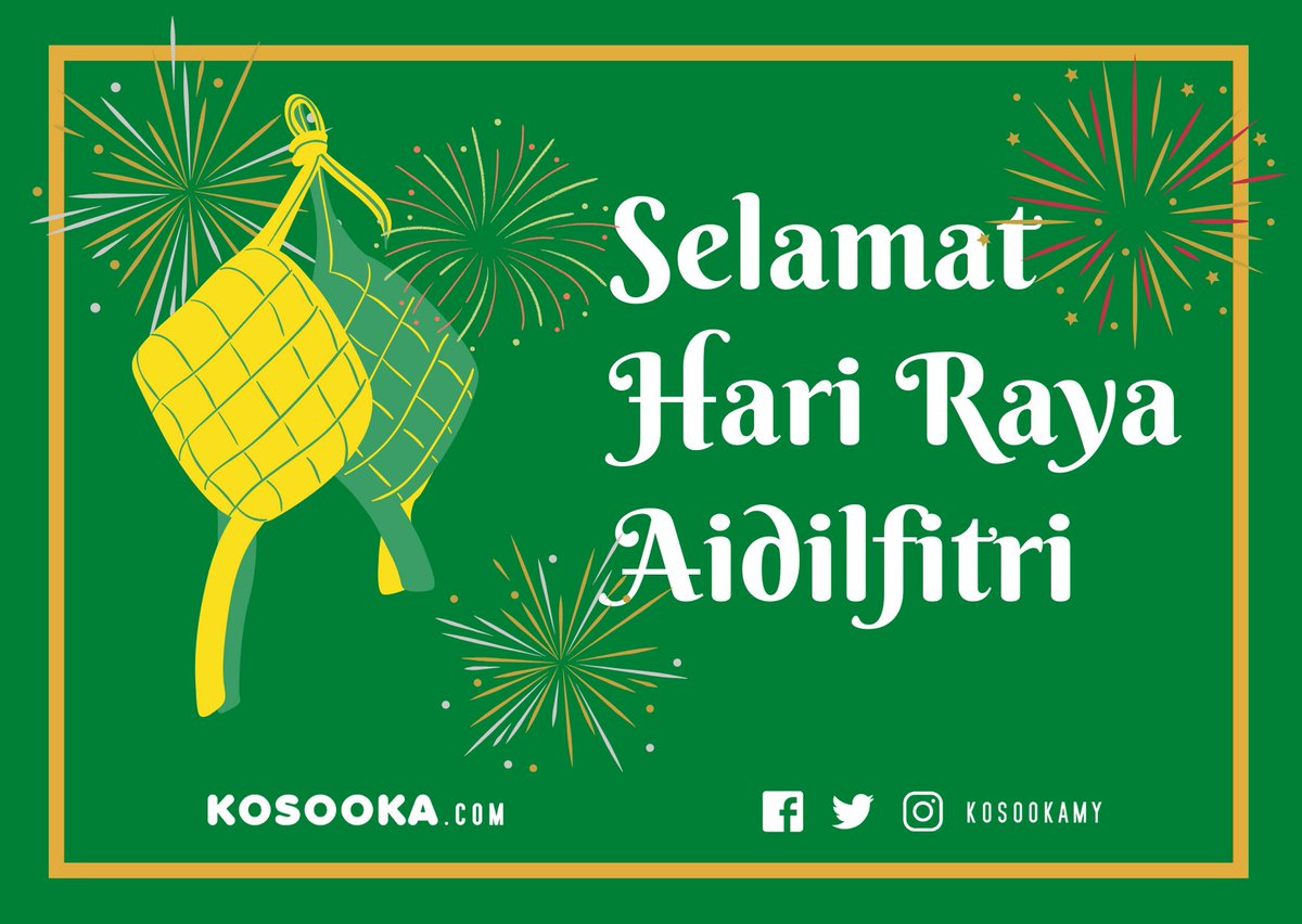 kosookaMY's tweet photo. Kosooka wishes all Muslim friends "SELAMAT HARI RAYA AIDILFITRI" ❤️❤️

#kosooka #kosookaMY #SelamatHariRayaAidilfitri https://t.co/KMgf82xb86