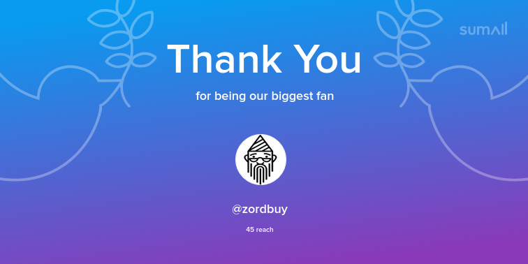 Our biggest fans this week: zordbuy. Thank you! via sumall.com/thankyou?utm_s…