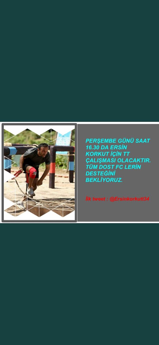 babafingp's tweet photo. Yarın Adaya Şanssız bir şekilde veda eden Ve Hepimizi Derinden Üzen Bize Babacanlığı Sevgi Saygıyı Tekrak öğreten Ersin Abi için Tt Çalışması Yapılacak Tüm Kardeş fclerden Destek bekliyoruz Onlarda çok yardımcı oldular bize hedef 1 milyon twet #cccfc #nbfc #bkfc #egfc #yofc https://t.co/Z5KydZRFly