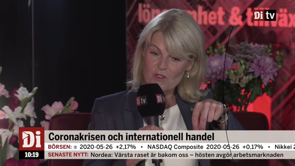 TarjaBerge's tweet photo. #borsdagen digitalt i år. @TeamHallberg Utrikeshandelsminister befarar nedgång i handeln i Q2. https://t.co/EHBrBdtnVi