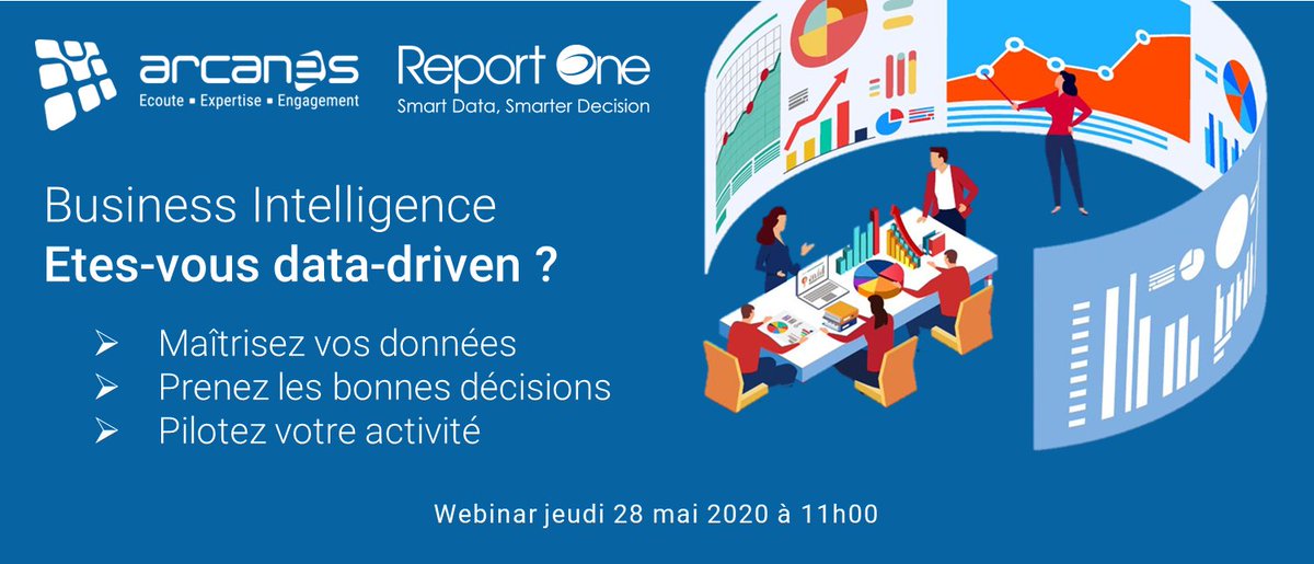 Faites le point sur votre niveau de maîtrise des données et devenez #datadriven 
RDV demain pour un webinar #BI coanimé avec <a href="/ReportOne/">Report One</a> 
arcanes-informatique.com/2020/04/16/web…