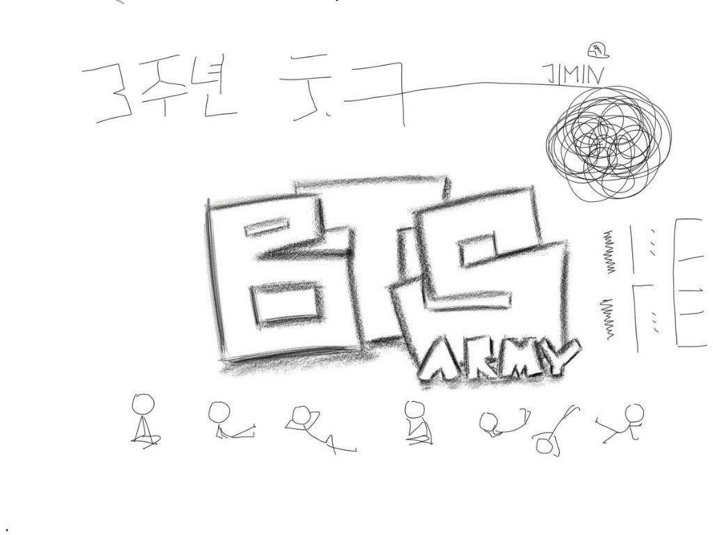 jimin art and drawing creations - thread
