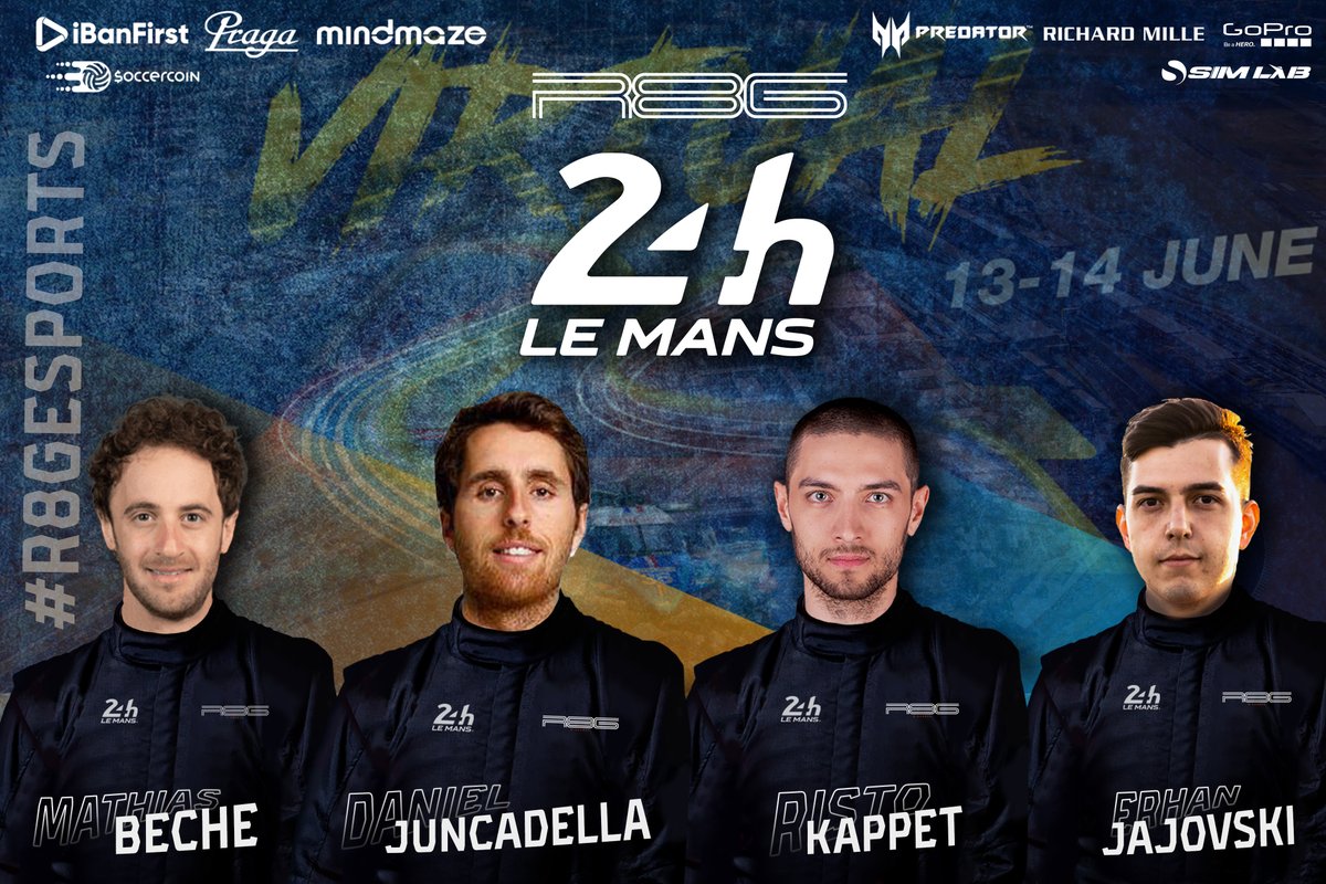 🔵🔴🟠⚪️ Let's get ready to plug in and rumble. #r8g #rfactor2 #esports #mindmaze #predatorgaming #soccercoin #pragacars #richardmile #ibanfirst #simlab #gopro 
#3aesports #lemans24 <a href="/MathiasBeche/">Beche Mathias</a>
<a href="/dani_juncadella/">Dani Juncadella</a>
<a href="/ristokappet/">Risto Kappet</a> <a href="/ErhanJajovski/">Erhan Jajovski</a> <a href="/RGrosjean/">Romain Grosjean</a> <a href="/24hoursoflemans/">24 Hours of Le Mans</a>