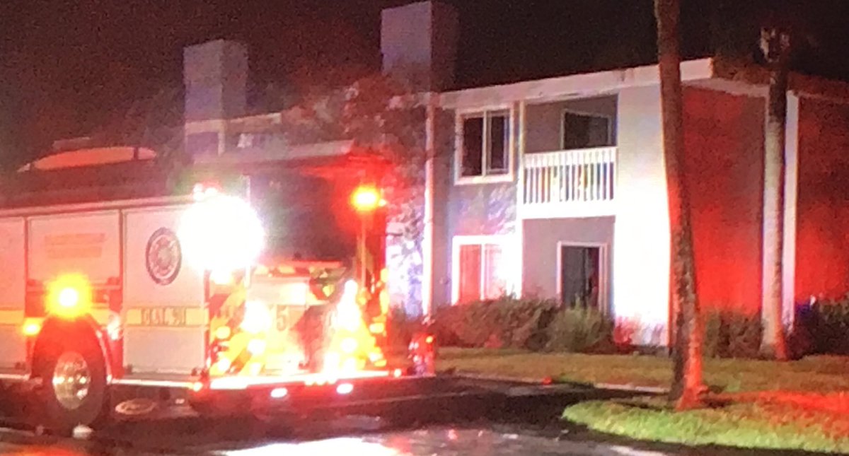 MAYPORT APT FIRE- around 2am @JFRDJAX responded to The Cove at Atlantic Beach on Mayoort road for a fire in a 2nd floor unit - 8 adults 1 child and 2 dogs all escaped - Fire possibly started when someone left the stove on earlier - @RedCrossNorthFL helping tenants @FCN2go