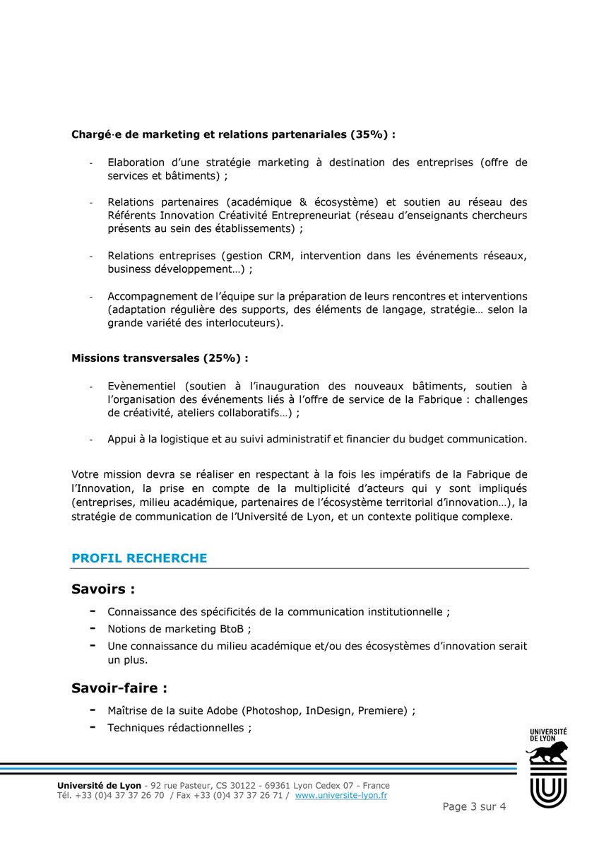 fabrinnov's tweet photo. [📢#recrutements] - N'oubliez pas ! Vous avez jusqu'au 13 juin au poste de référent·e en #communication et #Marketing !

Diversité, Art, implication stratégique, équipe effervescente... voilà ce que nous vous proposons

L' #offredemploi est ici : https://t.co/Wbim3v1iKO https://t.co/Q73nxT096Z