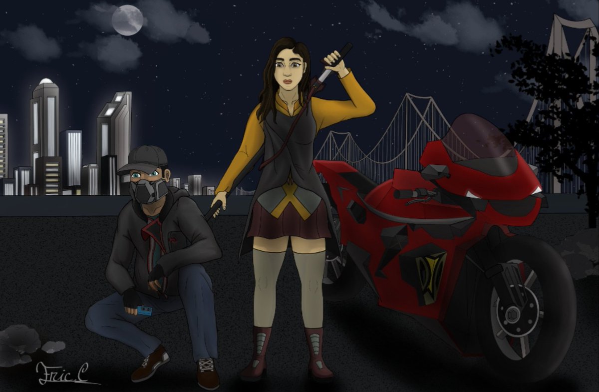 NScamander2's tweet photo. 🏍🌉
#art #DrawTogetherInside #ArtistOnTwitter #drawing https://t.co/qcccfP9uTd