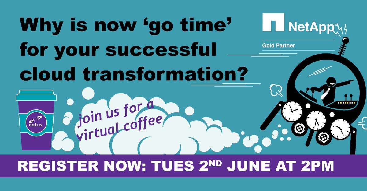 proact_uk's tweet photo. ☕ Our next Virtual Coffee is on 2nd June and we'll be joined by NetApp's own Matt Watts, Worldwide CTO for an open discussion surrounding how NetApp has delivered on their data fabric vision for your hybrid multi-cloud world.  
➡️ Register here;  https://t.co/Ta2HnYmFDL https://t.co/3LjEAXT082