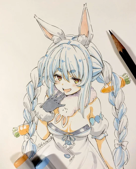見た人がほっこり優しい気持ちになれるような雰囲気の絵を描くのが好きです。よろしくお願いします。 #誰か優しい人が拡散してくれてフォロワーさんが増えるらしい 