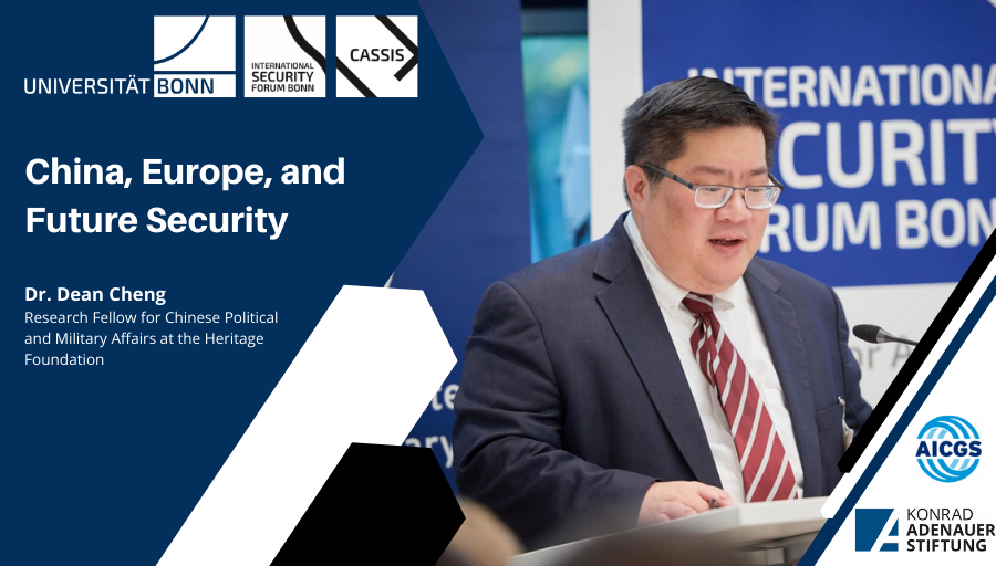 CASSIS_Bonn's tweet photo. #IFSB2019 Report: “China, Europe, and Future Security” Commentary by #DeanCheng.
👉https://t.co/AqdceCJlHH

Special Thanks to: @AICGS @KASonline @USConGenNRW @dgapev @CSCBonn https://t.co/9y6A7gDNUA
