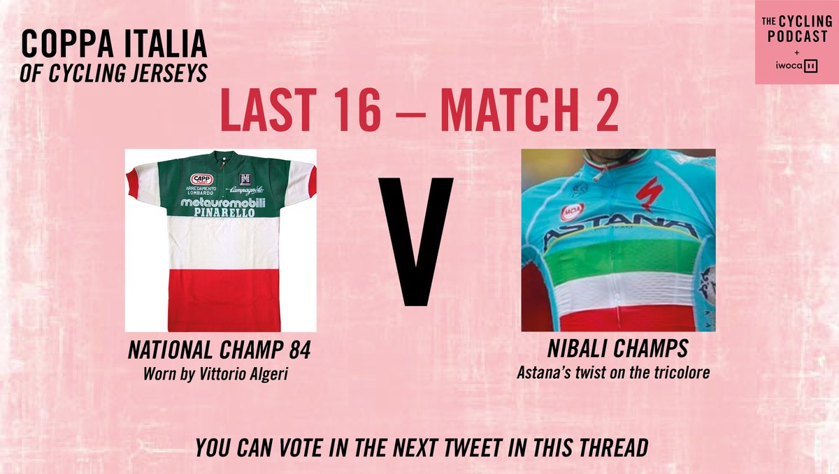 This is a fascinating clash of tradition versus a modern take on the Italian national champion's jersey...Vote in next Tweet...