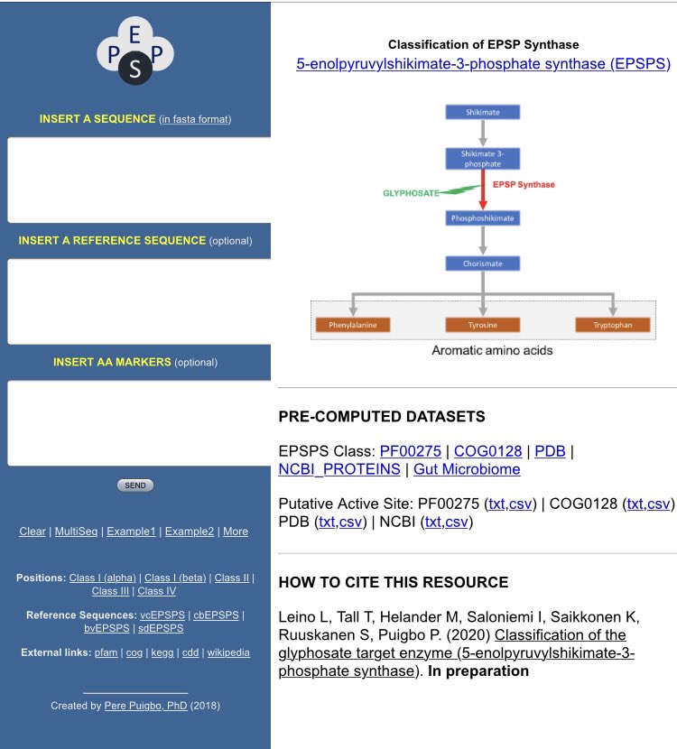 ppuigbo's tweet photo. The web server is public now and the first article is in the journal oven!
🥂🎊 #glyphosate #epsps 
https://t.co/8EbAPu3BU1 https://t.co/RgwwneIwHB