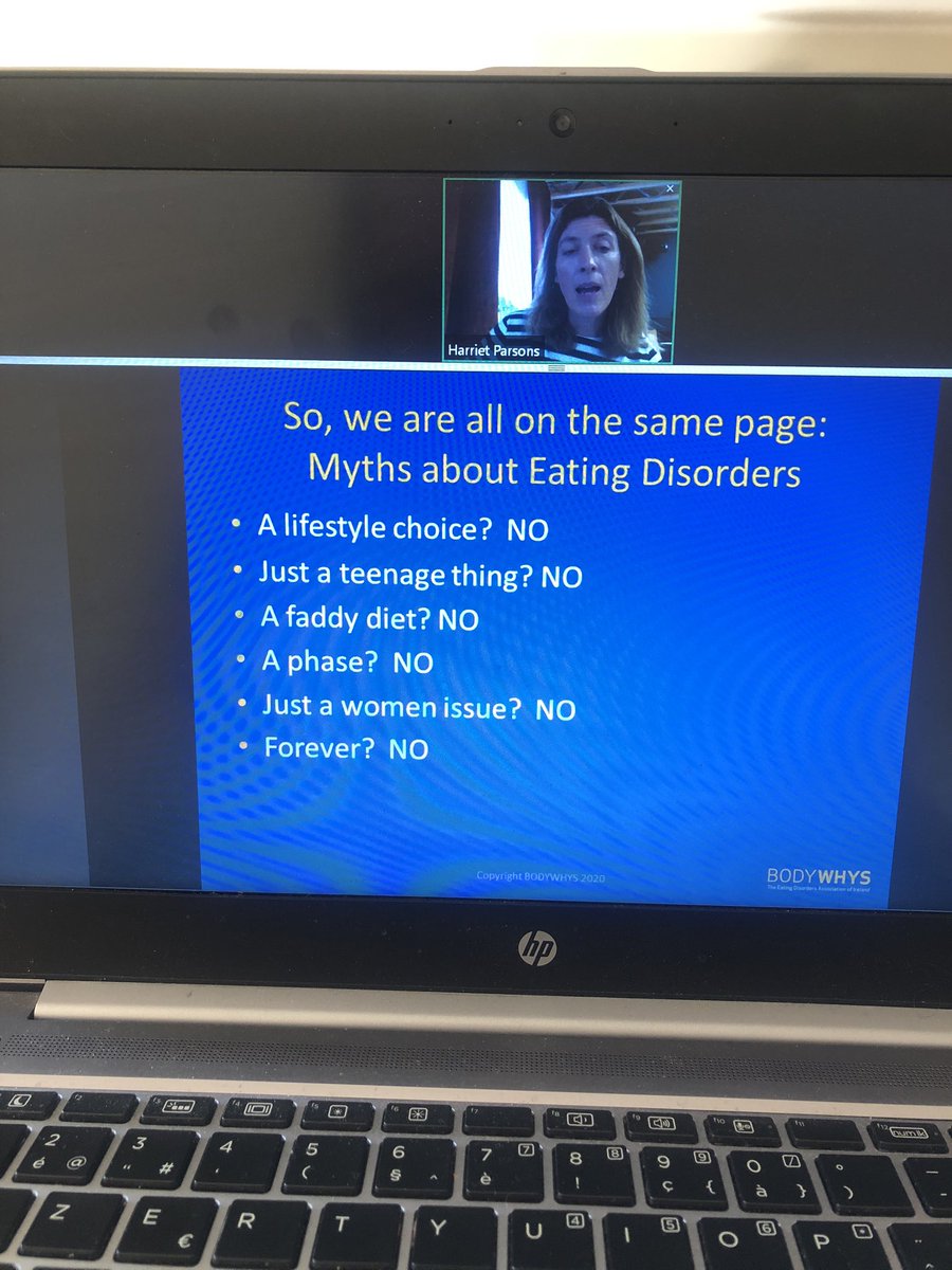 Myth-busting Eating Disorders.Harriet has supported people as young as 8 and as old as 70s.It’s not a teenage girl issue.It can often be tied to other trauma or problems the people is dealing with