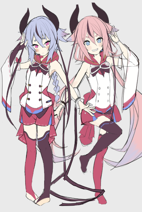 こういうヒメミコが描きたい下書き 