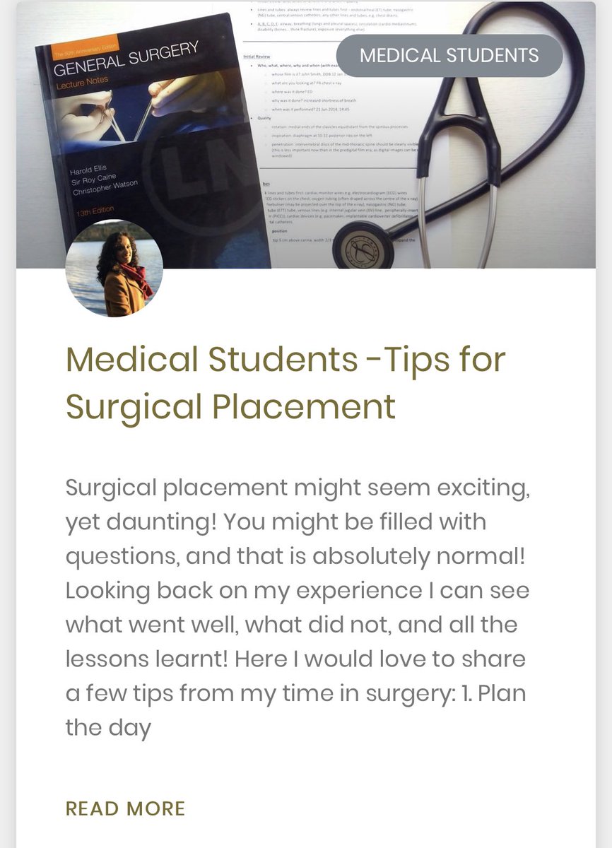 learnsurgeryUK's tweet image. Recent blog post from @Elena_VilarAlva  providing great tips for surgical placement - check it out and please add your tips / experiences within the comments section. We would love to hear them!

learnsurgeryonline.com/medical-studen…

#surgery #placementtips #medicalstudent