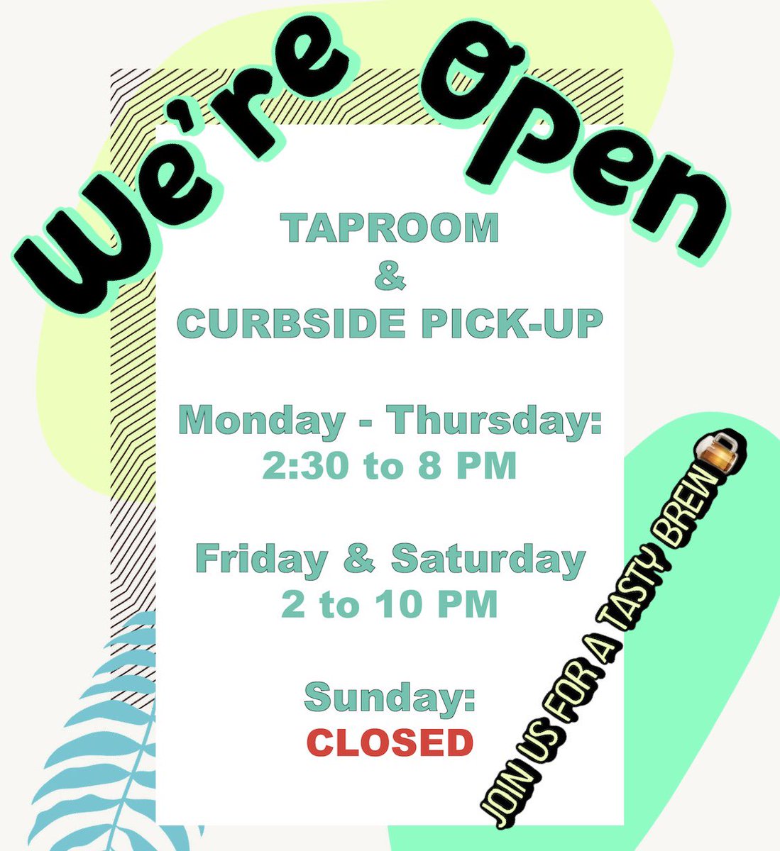 LoreleiBrewing's tweet photo. WELL-COME AND HAVE A BEER WITH US🍺 We are open AND we are also still doing online orders for curbside pickup to help ease you back into social activities 🍻 It’s another beautiful day! Carpe diem y’all! #loreleibeer https://t.co/pszrL9ReCH