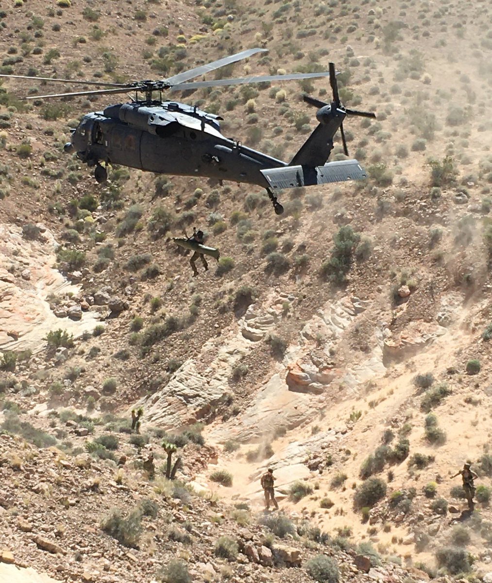 1stAF's tweet photo. .@1stAF's #AFRCC assisted with the #rescue of an injured person from an ATV accident. #RescueAirmen from the #58thRQS and #66thRQS @NellisAFB responded with medical care. #thatothersmaylive
@USNorthernCmd https://t.co/FHsSnuAqcr